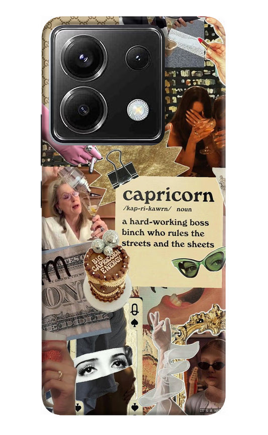 Capricorn Zodiac Poco X6 Hard Case Back Cover by Casekaro