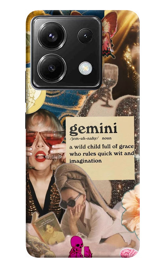 Gemini Zodiac Poco X6 Hard Case Back Cover by Casekaro