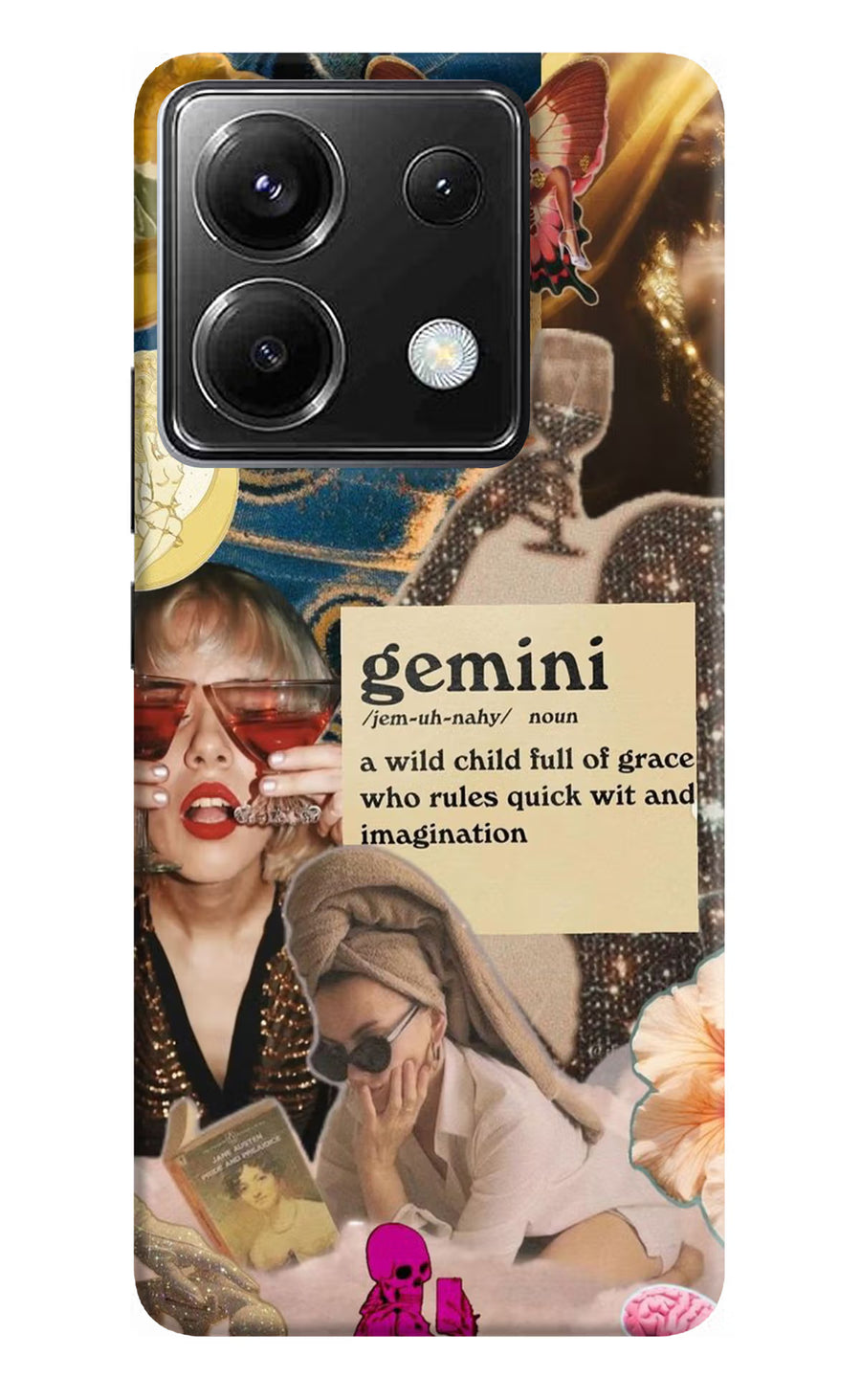 Gemini Zodiac Poco X6 Back Cover, Hard case
