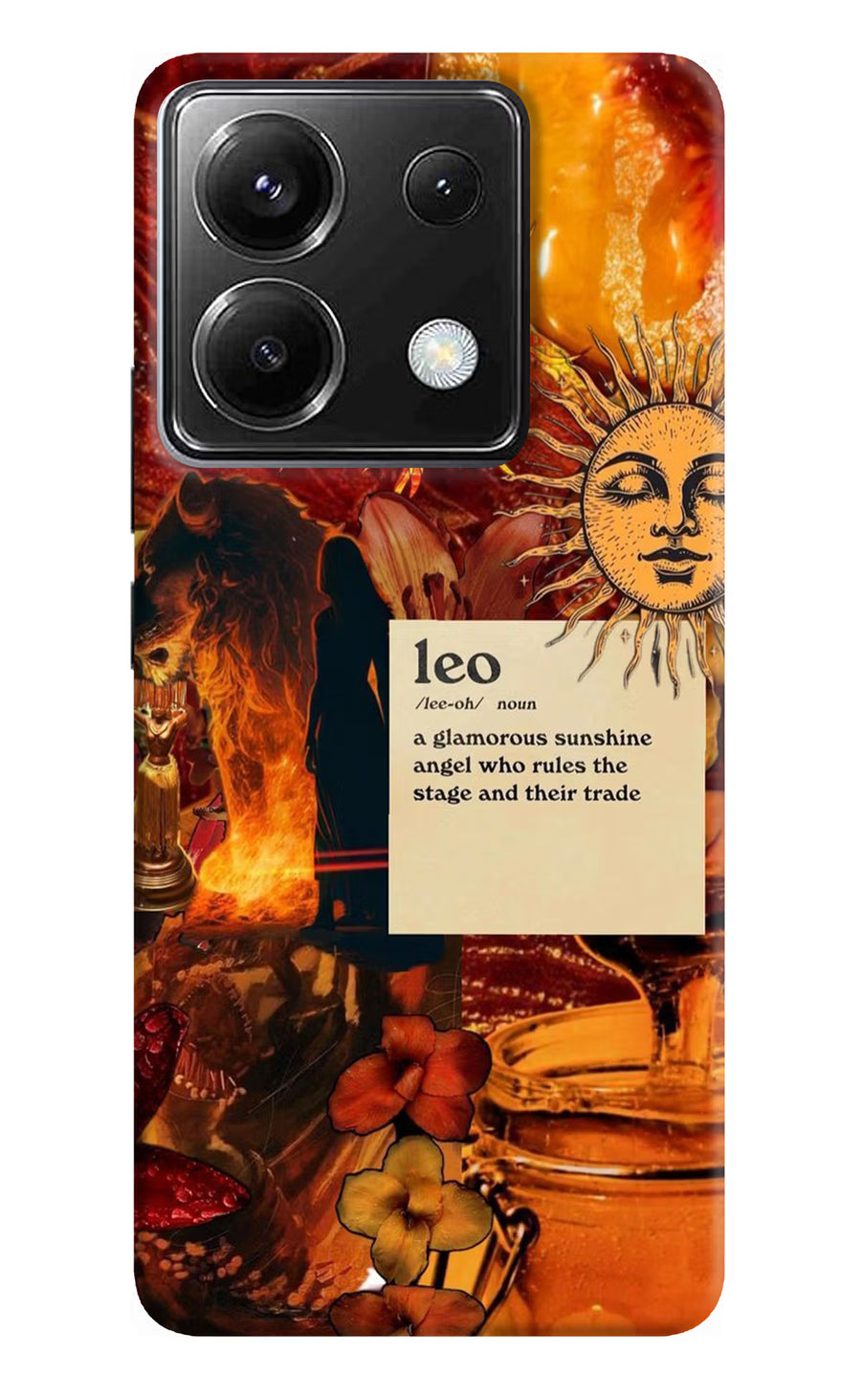Leo Zodiac Poco X6 Back Cover, Hard case