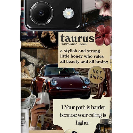 Taurus Zodiac Poco X6 Hard Case Back Cover by Casekaro