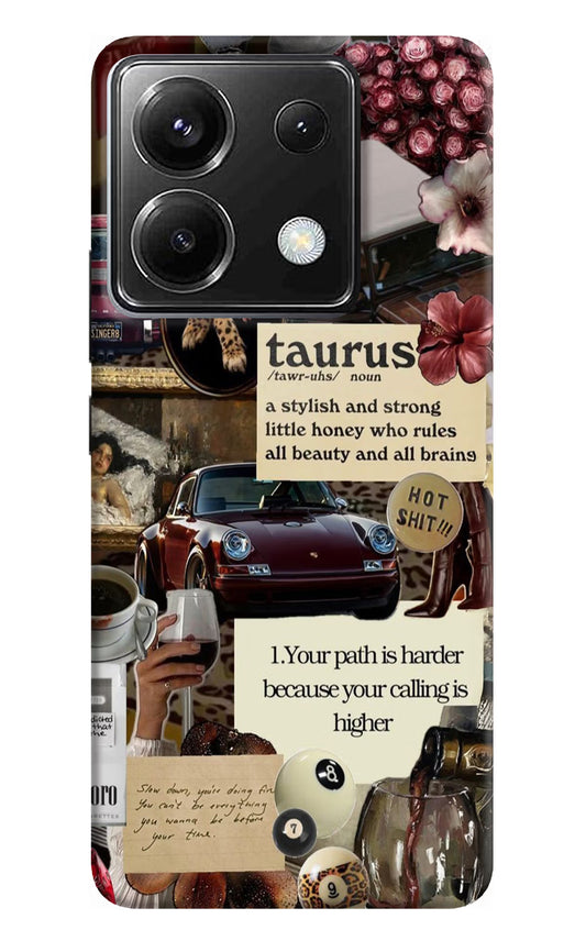 Taurus Zodiac Poco X6 Hard Case Back Cover by Casekaro
