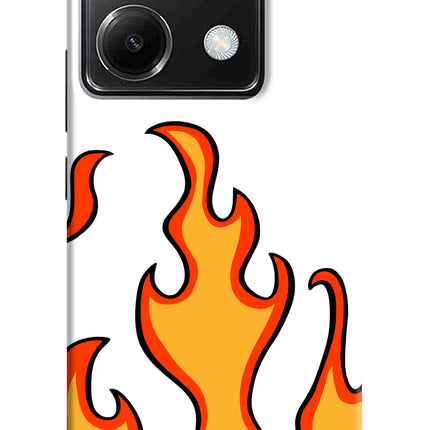 Fired Up – White Poco X6 Hard Case Back Cover by Casekaro
