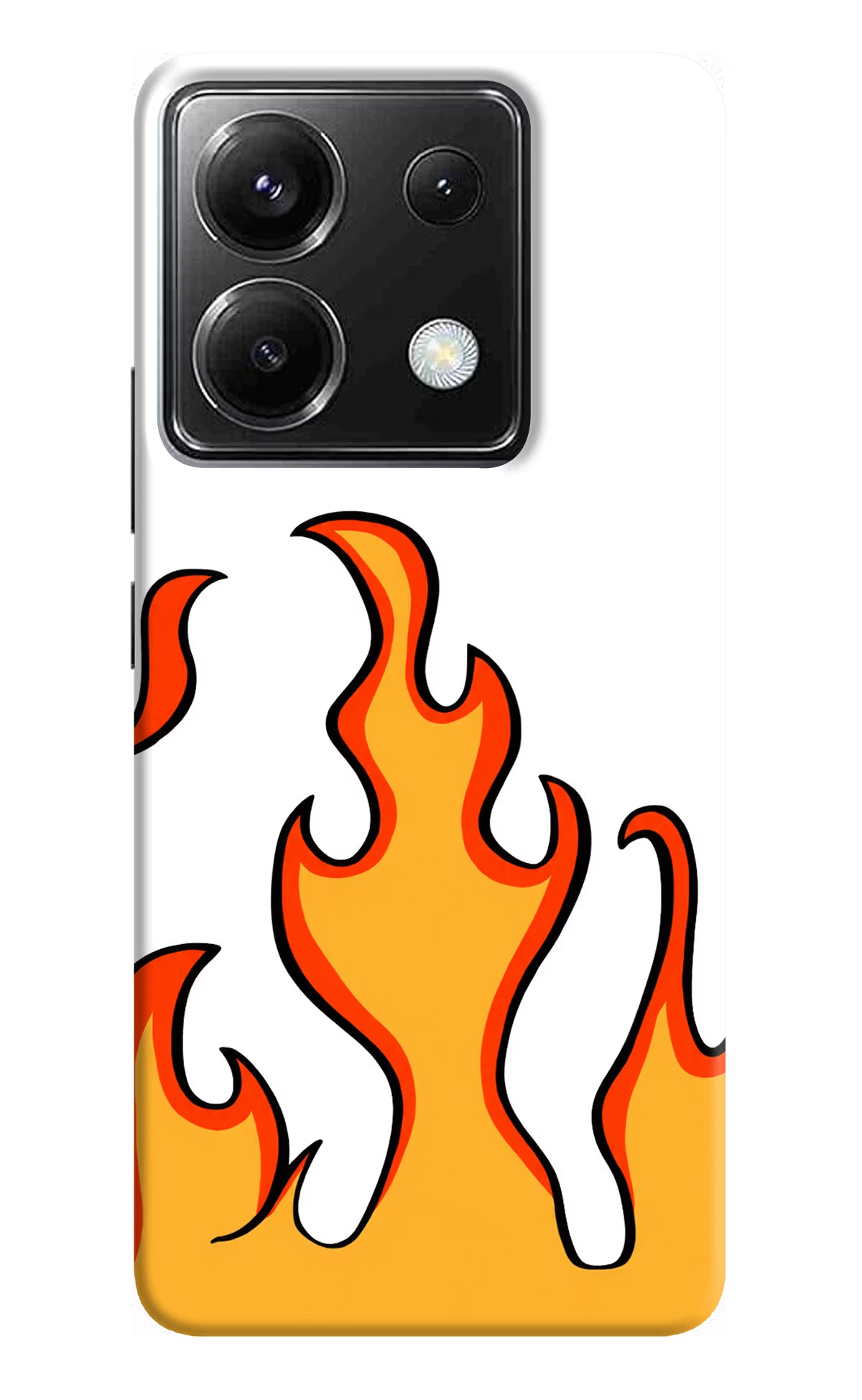 Fired Up – White Poco X6 Hard Case Back Cover by Casekaro