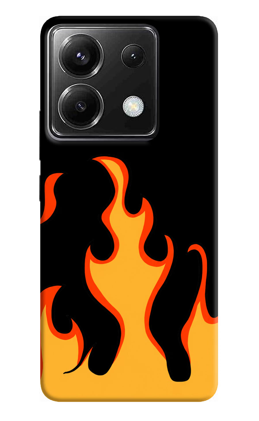 Fired Up – Black Poco X6 Back Cover, Hard case