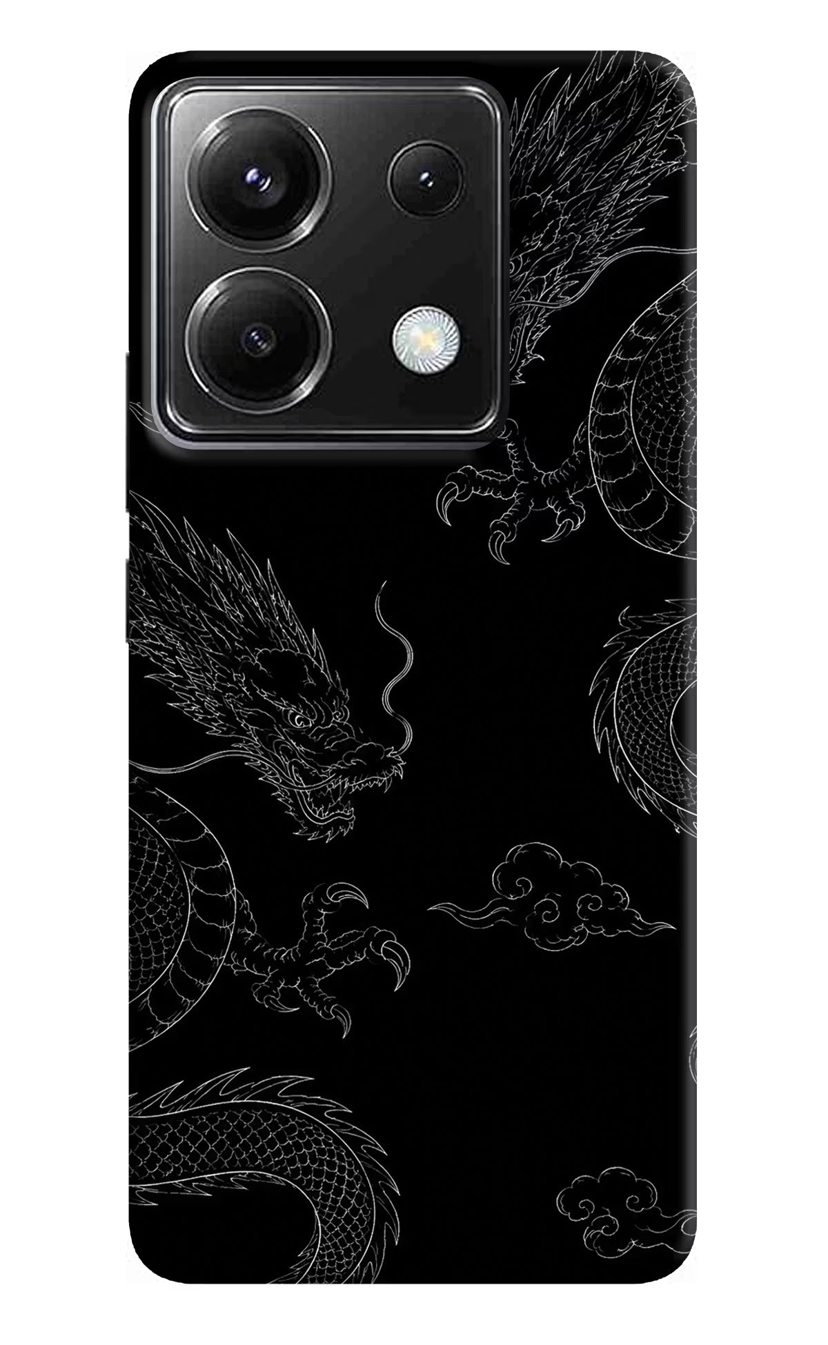 Twin Dragons Poco X6 Hard Case Back Cover by Casekaro