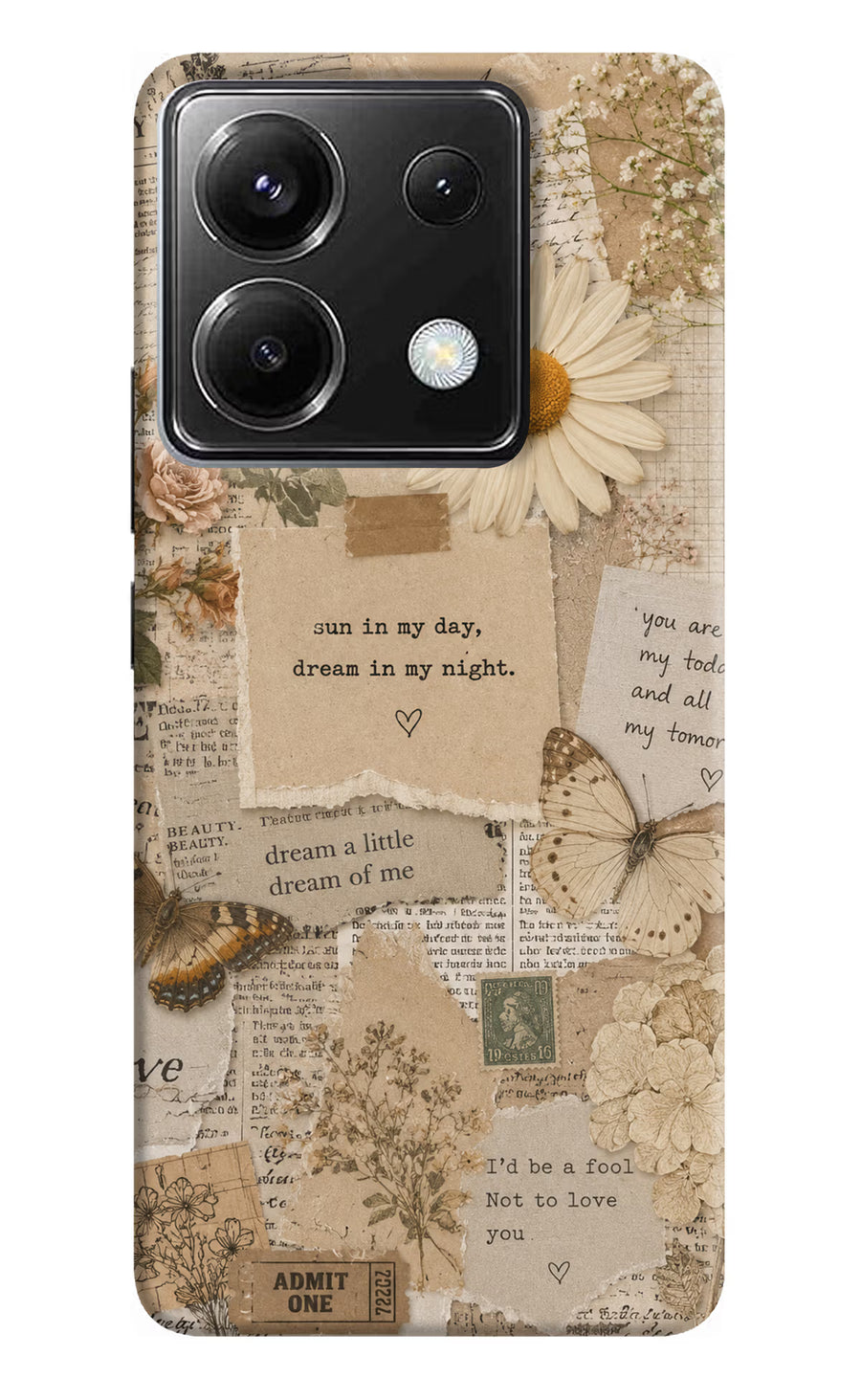Vintage case Poco X6 Back Cover, Hard case