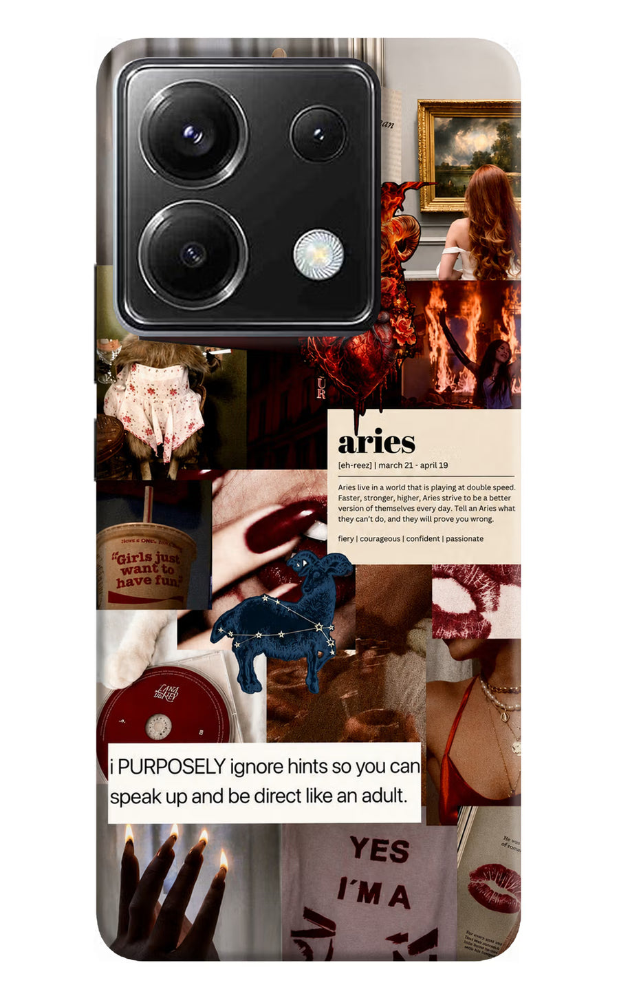 Zodiac Aries Poco X6 Back Cover, Hard case