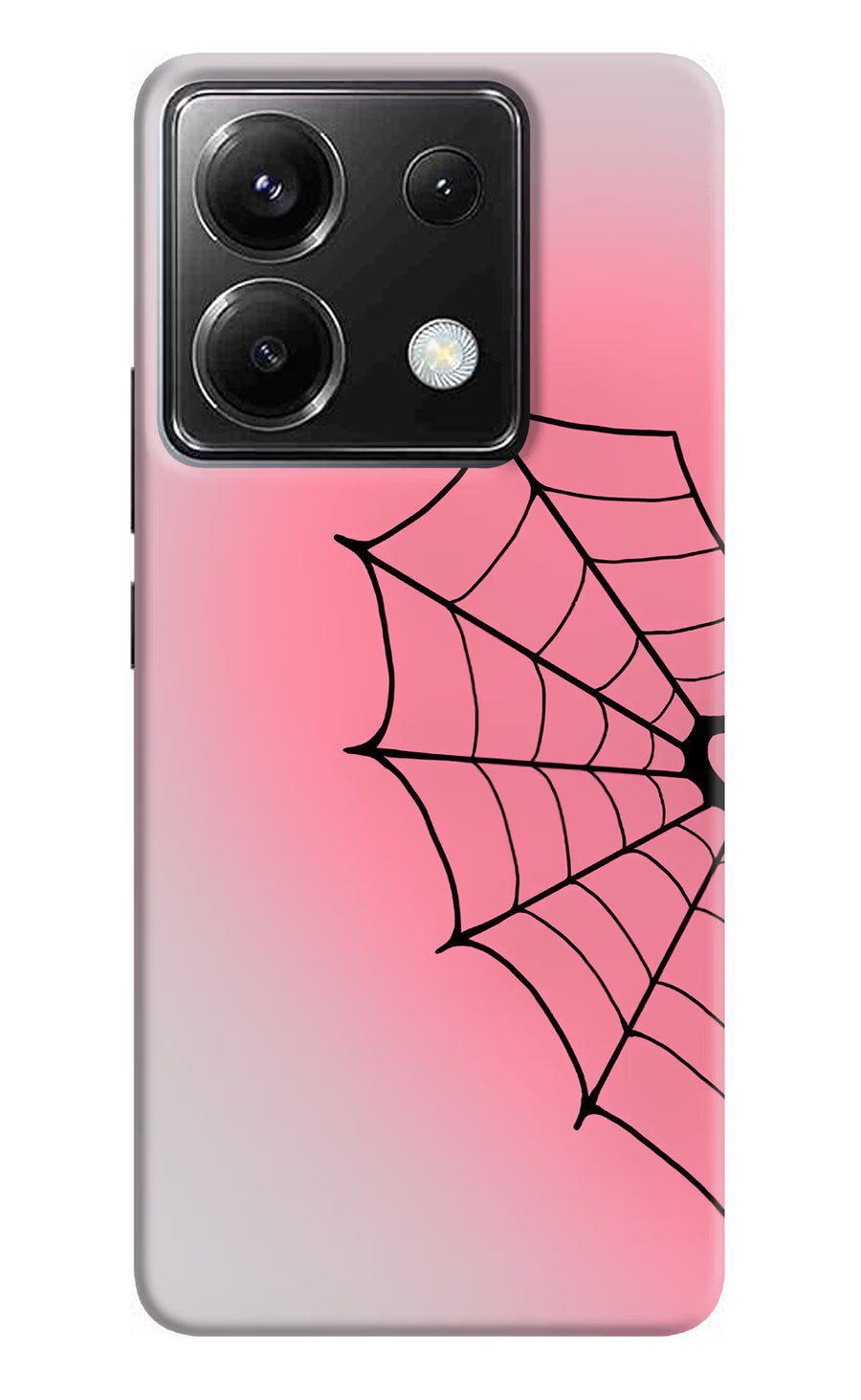 Pink Web Poco X6 Back Cover, Hard case