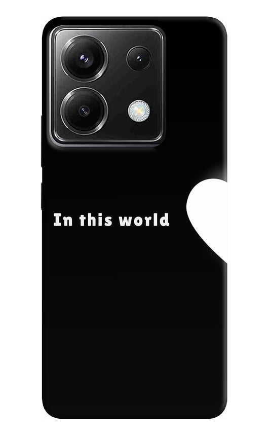 This World Poco X6 Hard Case Back Cover by Casekaro