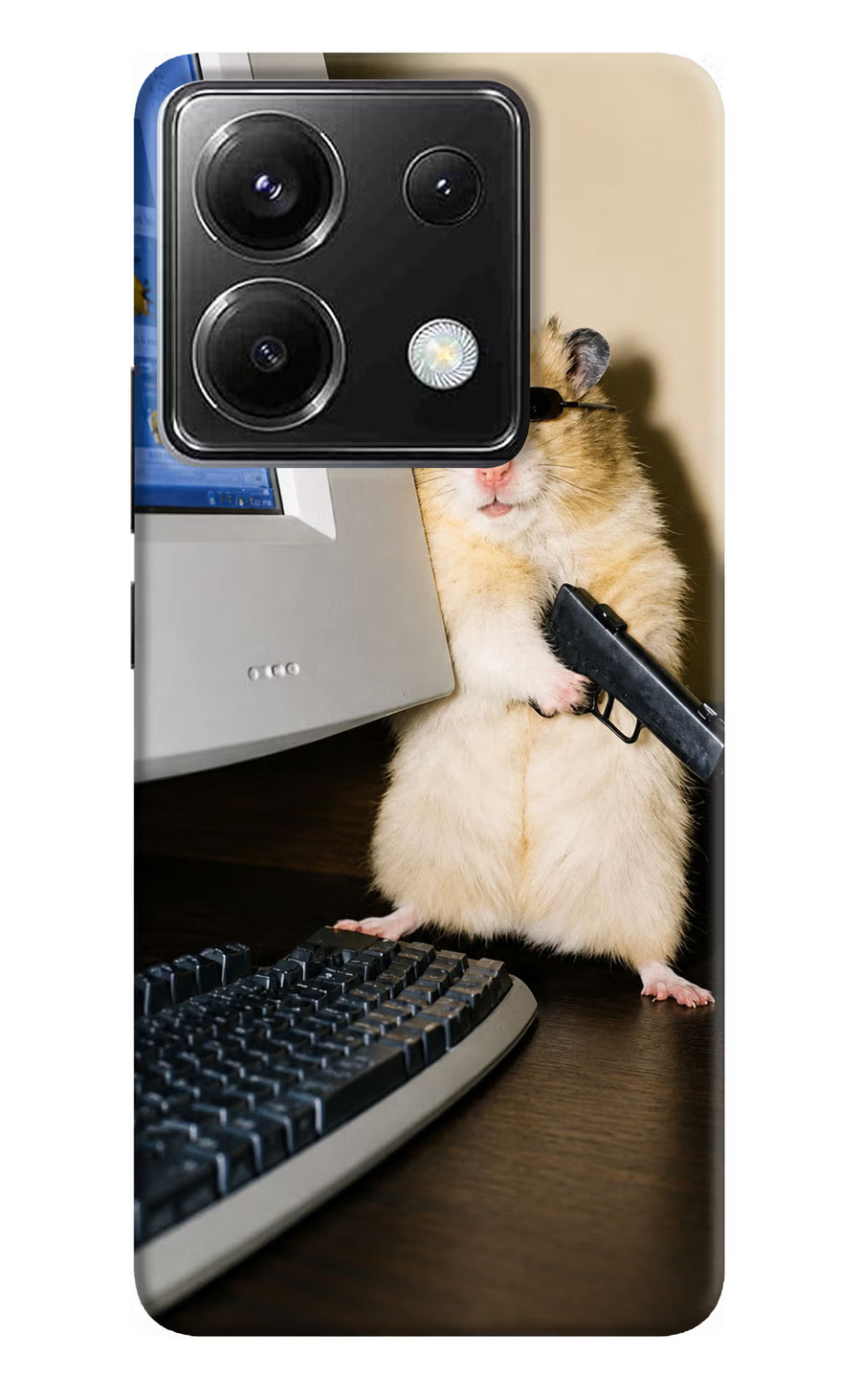 Hacker Hamster Poco X6 Back Cover, Hard case