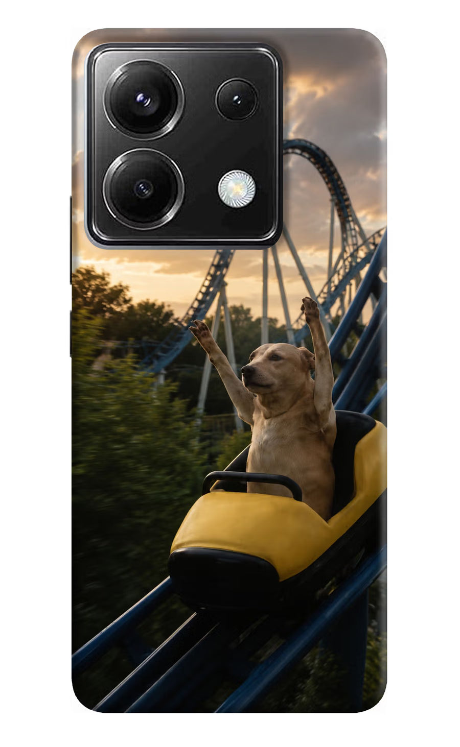 Rollercoaster Dog Poco X6 Back Cover, Hard case