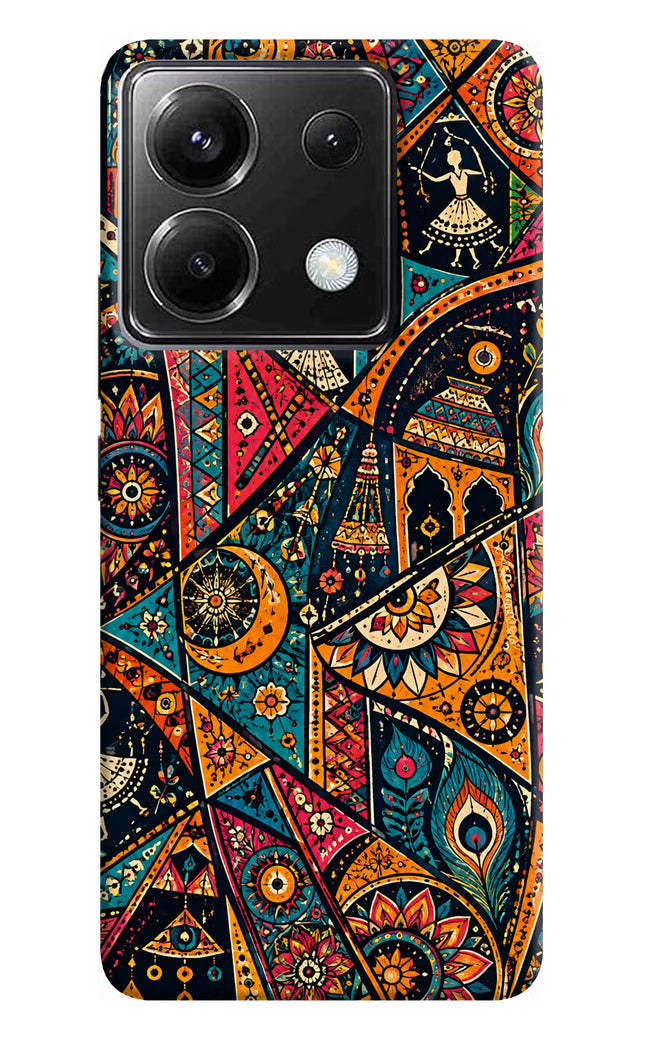 Folk Print Poco X6 Hard Case Back Cover by Casekaro