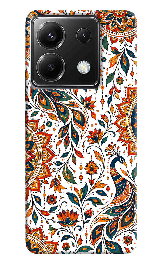 White Mayura Poco X6 Hard Case Back Cover by Casekaro