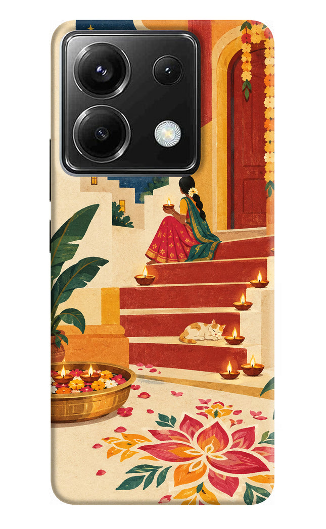 Diwali Rangoli Poco X6 Back Cover