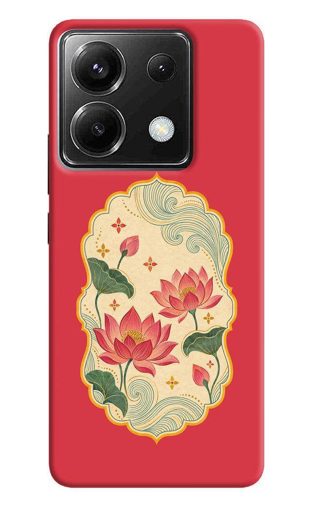 Pink Lotus Poco X6 Back Cover
