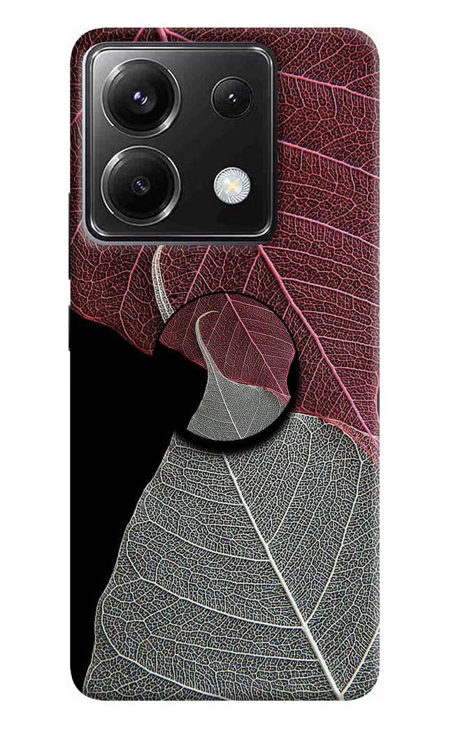 Leaf Pattern Poco X6 Pop Case by Casekaro