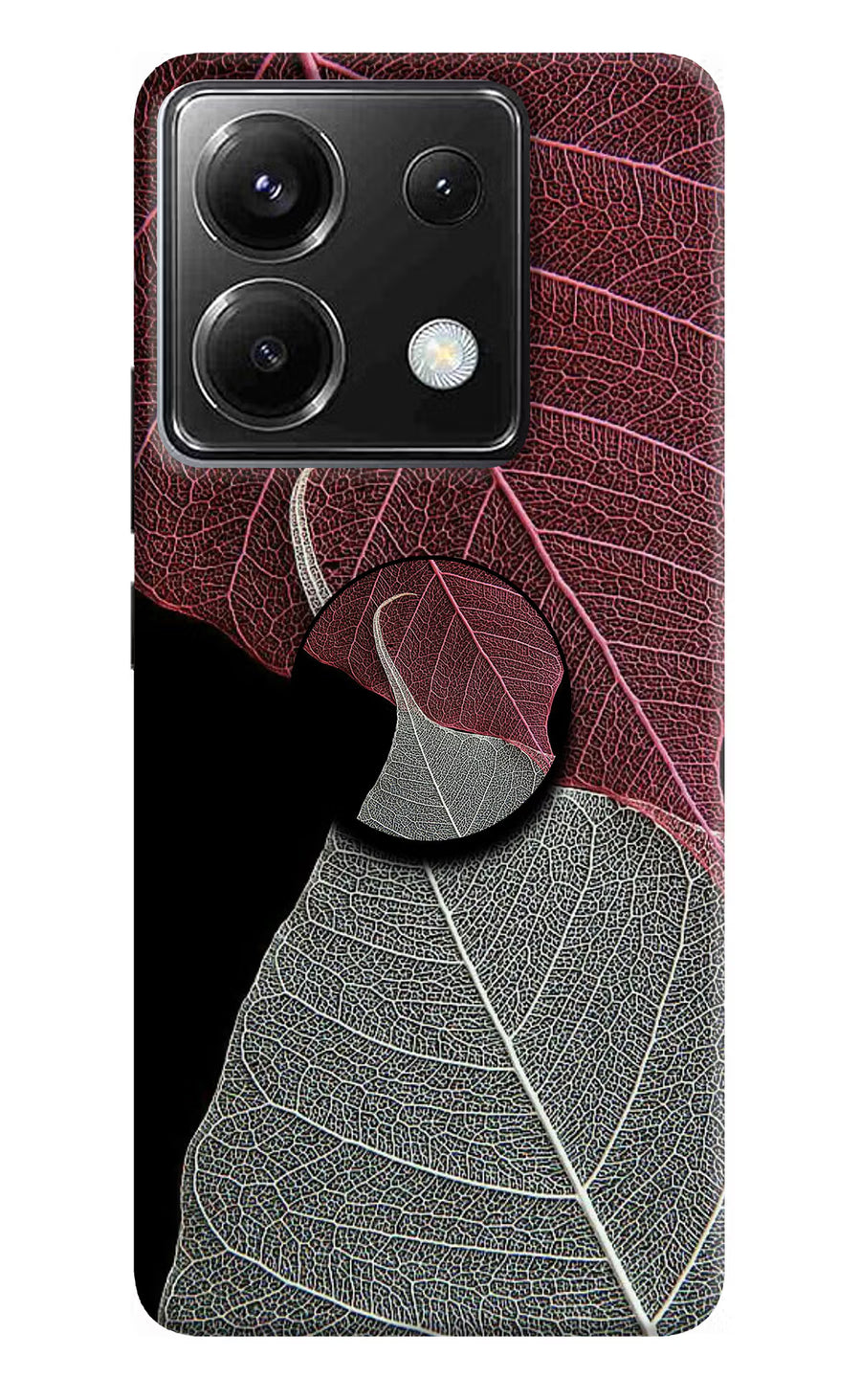 Leaf Pattern Poco X6 Pop Case, Hard case