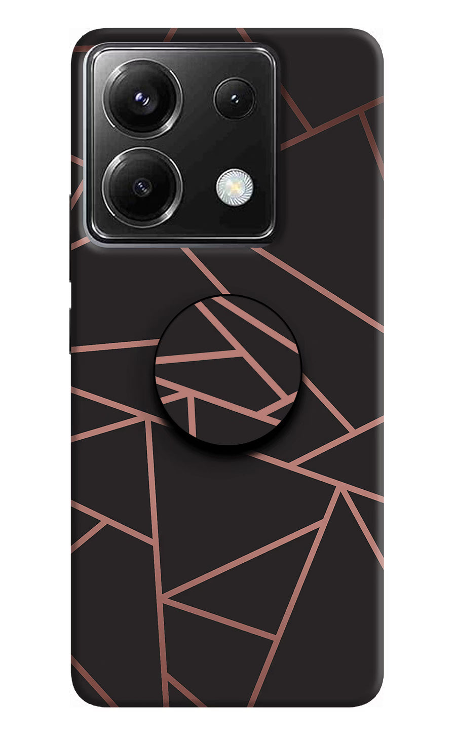 Geometric Pattern Poco X6 Pop Case, Hard case