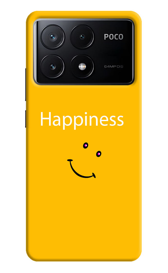 Happiness With Smiley Poco X6 Pro Hard Case Back Cover by Casekaro