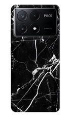Black Marble Pattern Poco X6 Pro Hard Case Back Cover by Casekaro