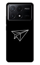 Paper Plane White Poco X6 Pro Hard Case Back Cover by Casekaro