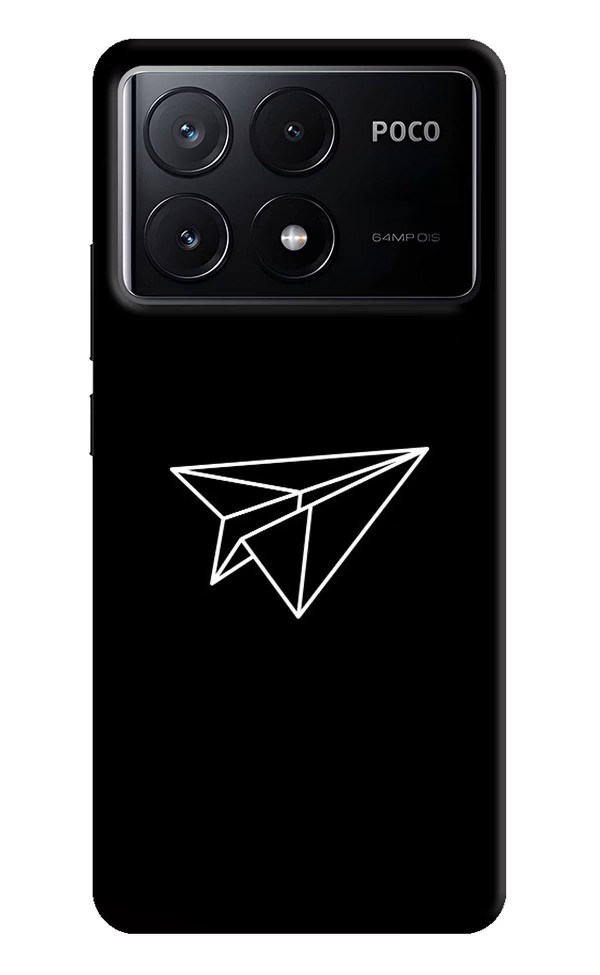 Paper Plane White Poco X6 Pro Hard Case Back Cover by Casekaro