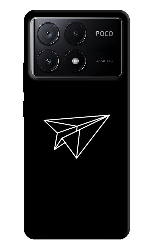 Paper Plane White Poco X6 Pro Hard Case Back Cover by Casekaro