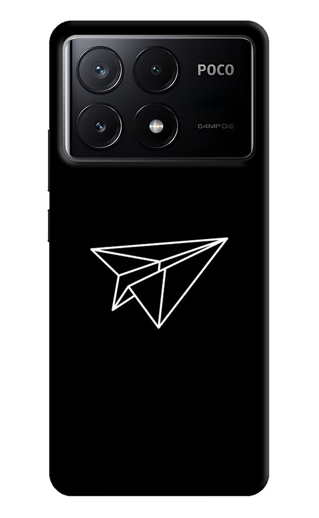 Paper Plane White Poco X6 Pro Hard Case Back Cover by Casekaro