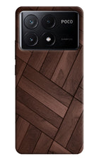 Wooden Texture Design Poco X6 Pro Hard Case Back Cover by Casekaro