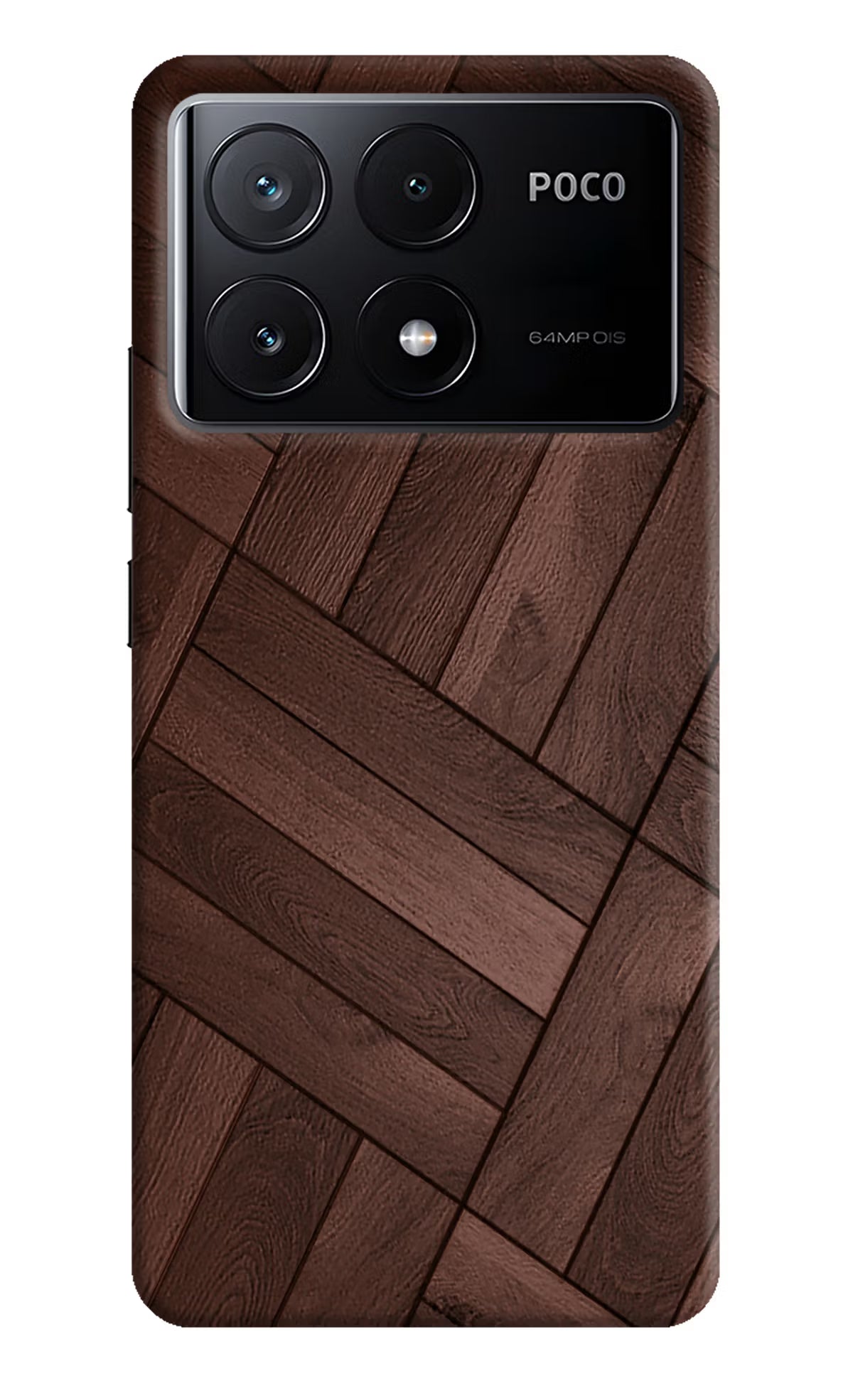 Wooden Texture Design Poco X6 Pro Hard Case Back Cover by Casekaro