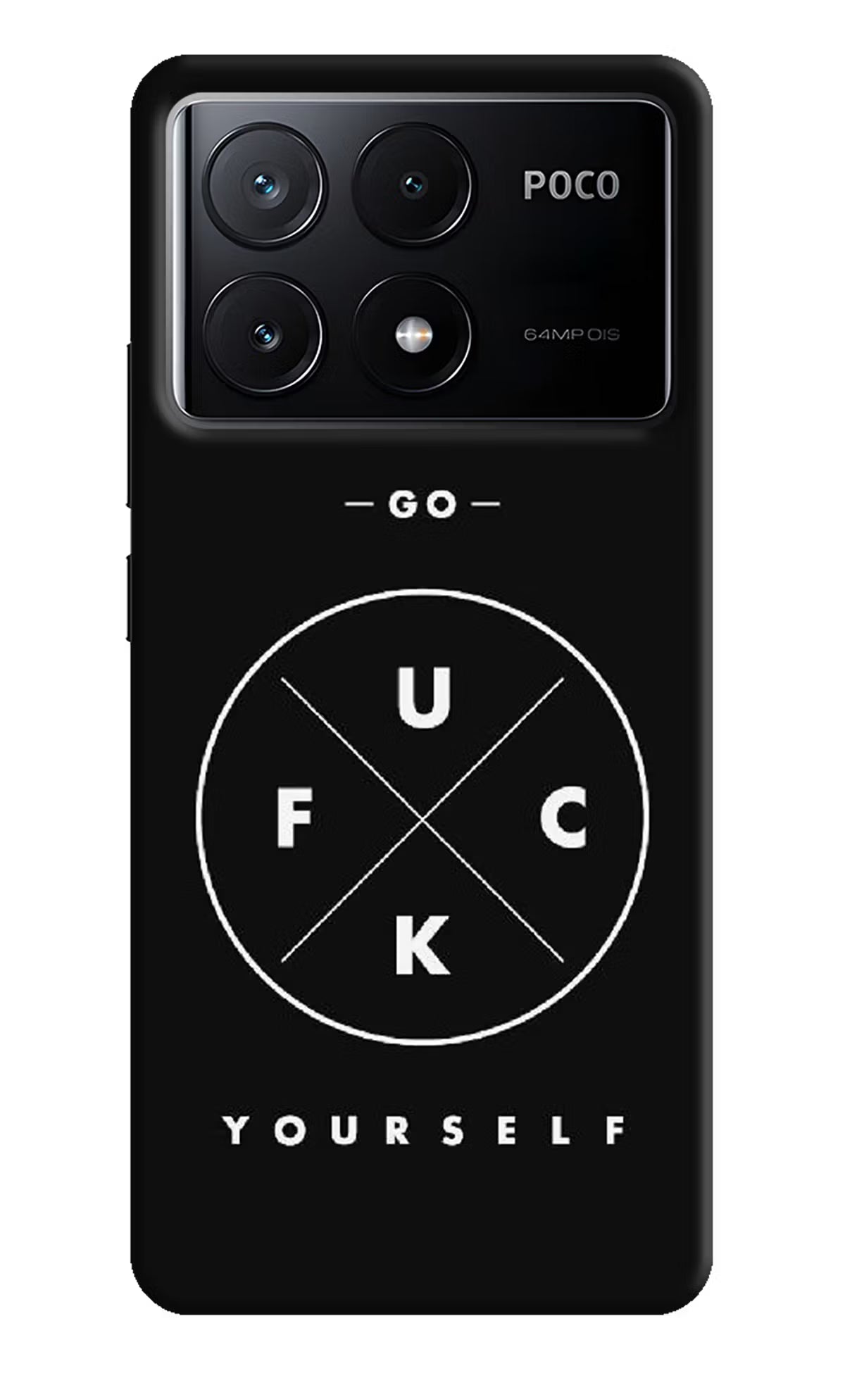 Go Fuck Yourself Poco X6 Pro Hard Case Back Cover by Casekaro