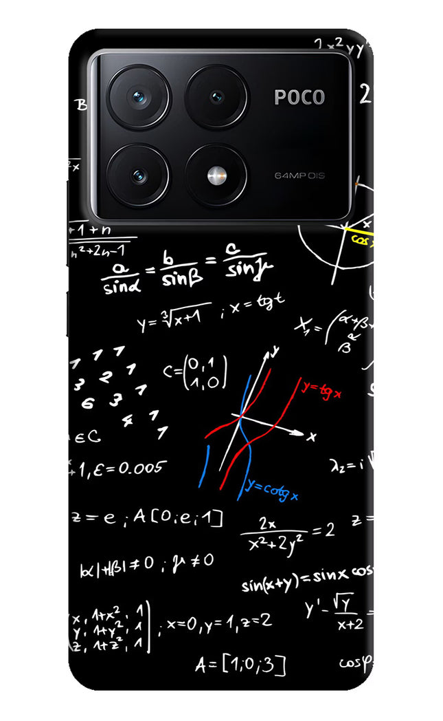 Mathematics Formula Poco X6 Pro Hard Case Back Cover by Casekaro