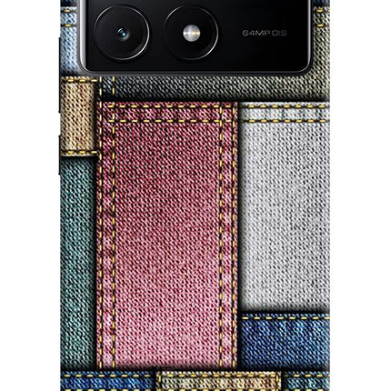Multicolor Jeans Poco X6 Pro Hard Case Back Cover by Casekaro