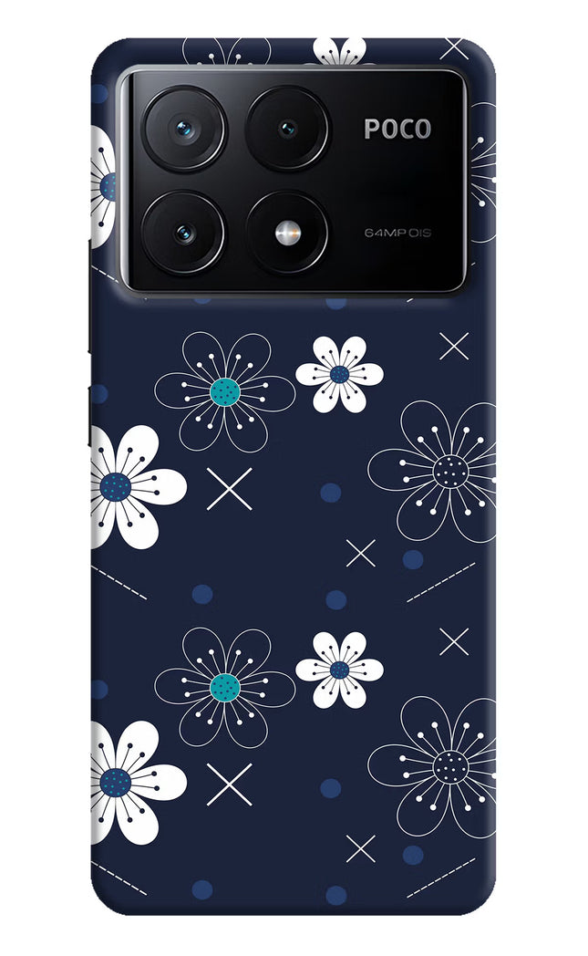 Flowers Poco X6 Pro Hard Case Back Cover by Casekaro
