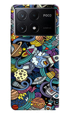 Space Abstract Poco X6 Pro Hard Case Back Cover by Casekaro