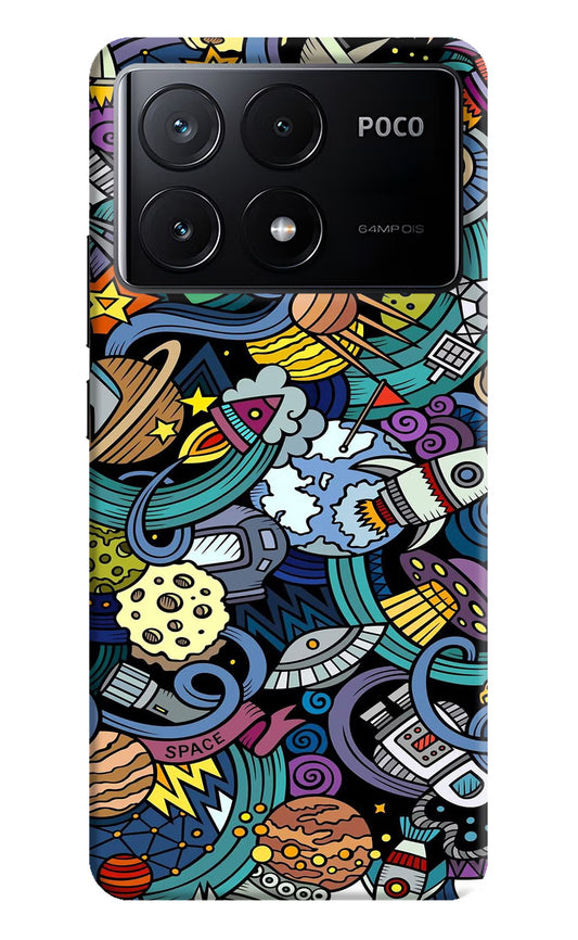 Space Abstract Poco X6 Pro Hard Case Back Cover by Casekaro