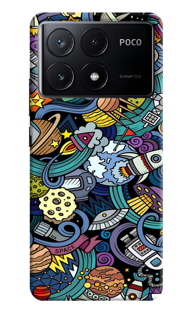 Space Abstract Poco X6 Pro Hard Case Back Cover by Casekaro