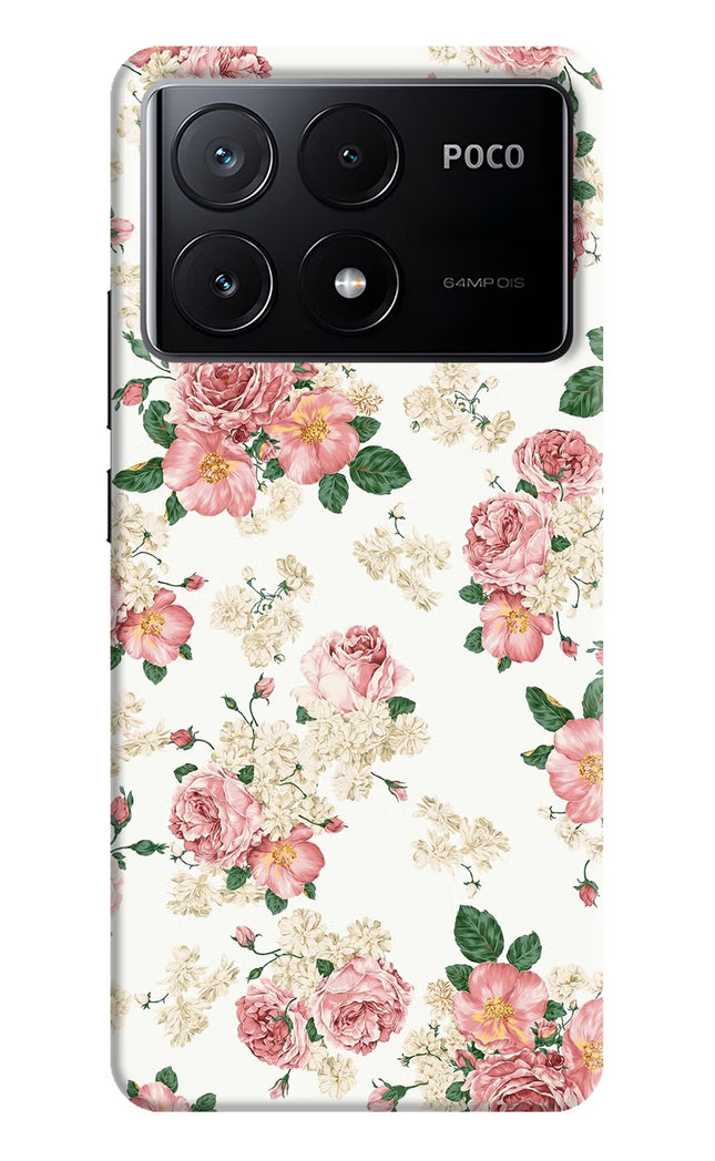 Flowers Poco X6 Pro Hard Case Back Cover by Casekaro