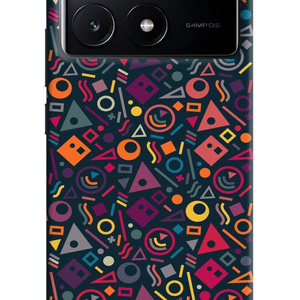 Geometric Abstract Poco X6 Pro Hard Case Back Cover by Casekaro
