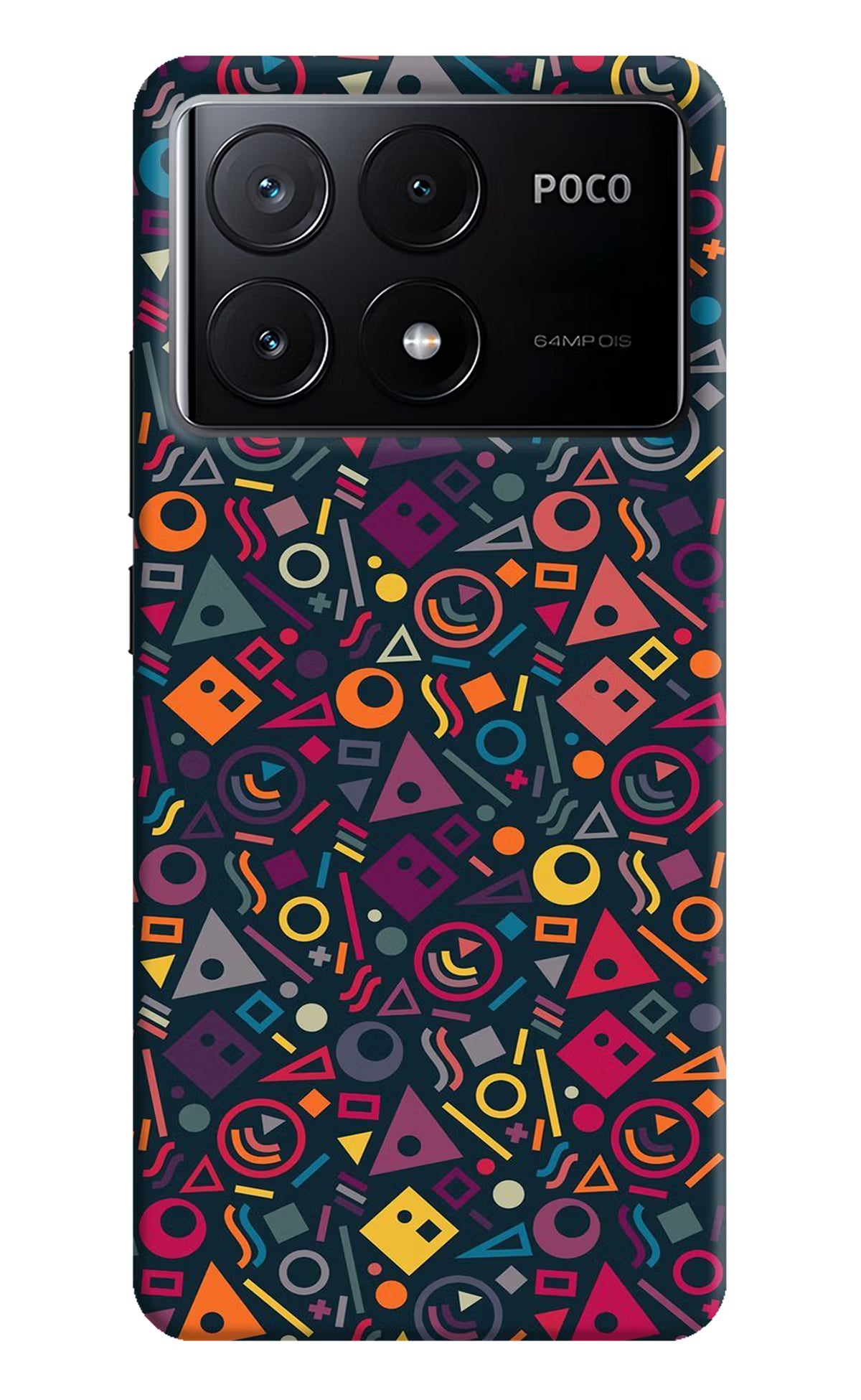 Geometric Abstract Poco X6 Pro Hard Case Back Cover by Casekaro