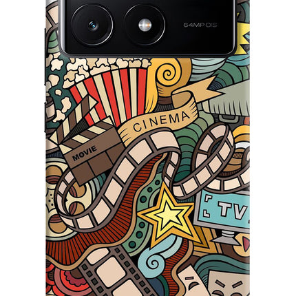 Cinema Abstract Poco X6 Pro Hard Case Back Cover by Casekaro