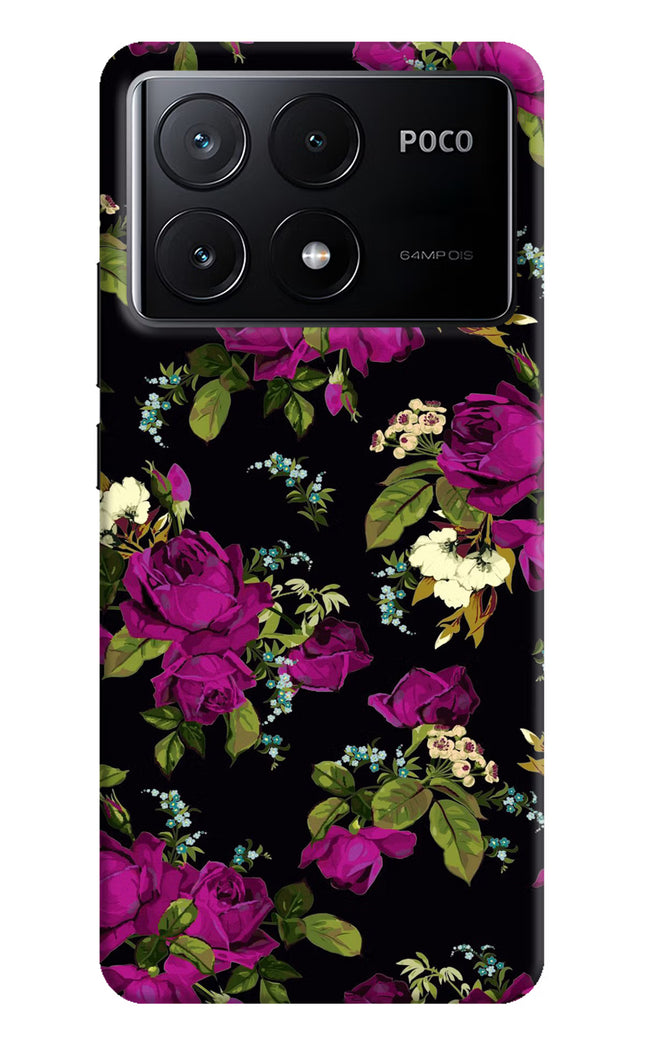 Flowers Poco X6 Pro Hard Case Back Cover by Casekaro