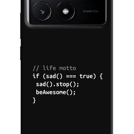 Life Motto Code Poco X6 Pro Hard Case Back Cover by Casekaro