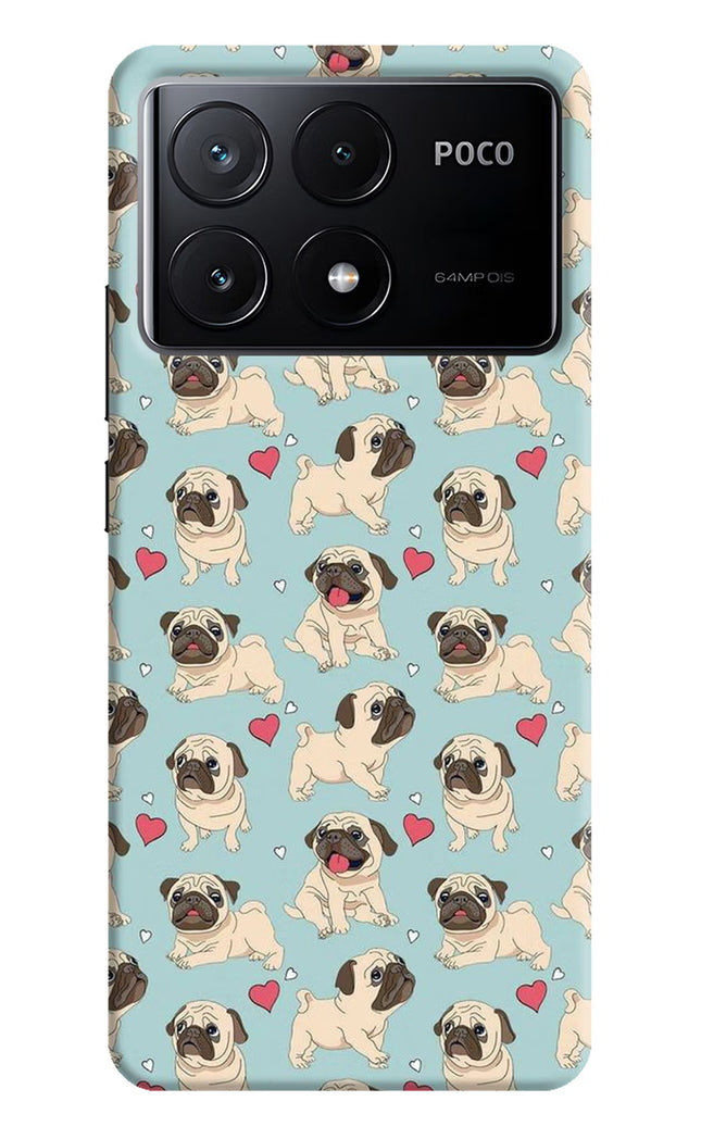 Pug Dog Poco X6 Pro Hard Case Back Cover by Casekaro