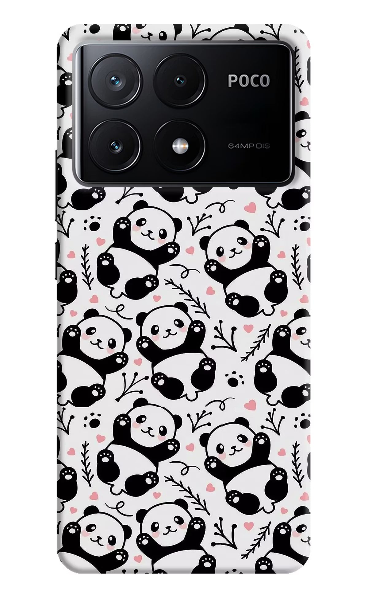 Cute Panda Poco X6 Pro Hard Case Back Cover by Casekaro