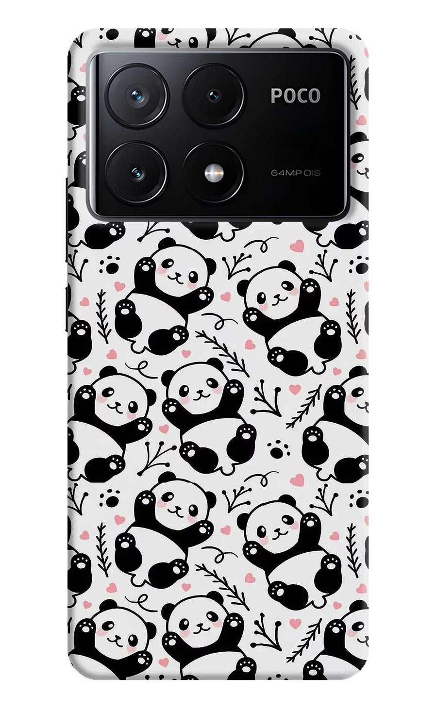 Cute Panda Poco X6 Pro Back Cover, Hard case