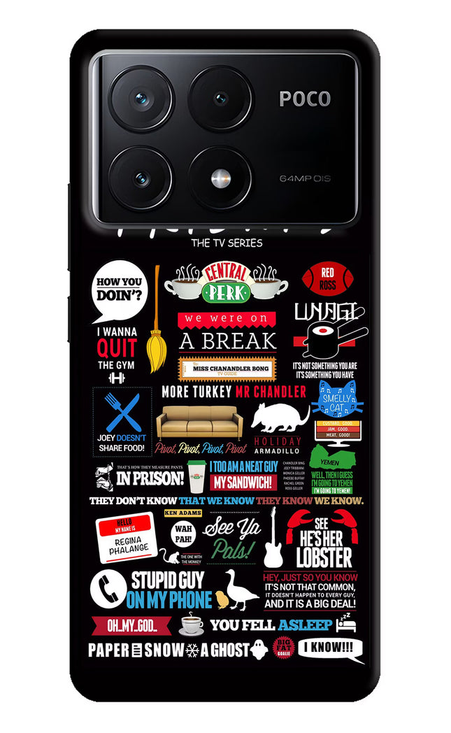 FRIENDS Poco X6 Pro Hard Case Back Cover by Casekaro