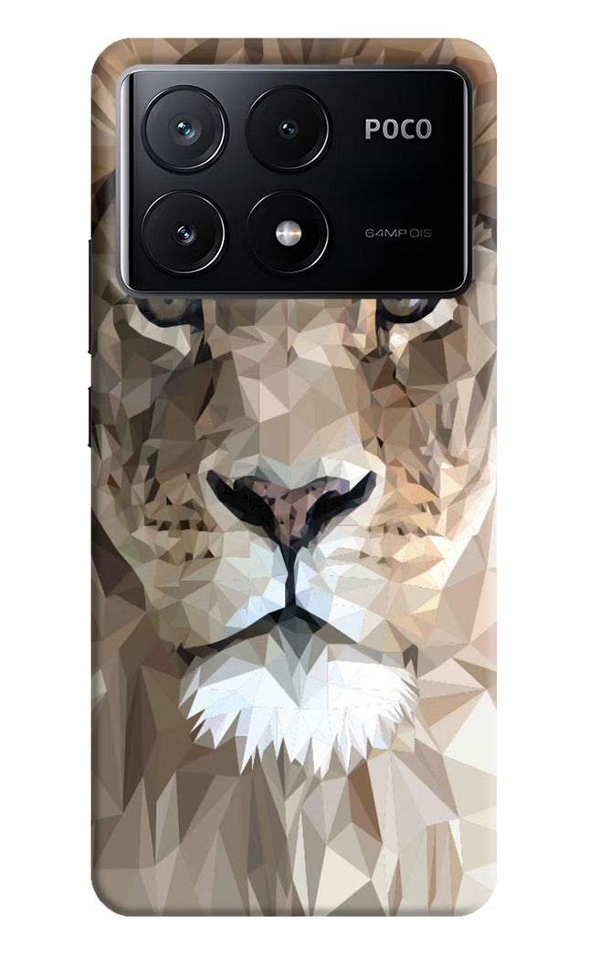 Lion Art Poco X6 Pro Hard Case Back Cover by Casekaro