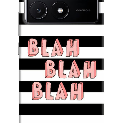 Blah Blah Blah Poco X6 Pro Hard Case Back Cover by Casekaro